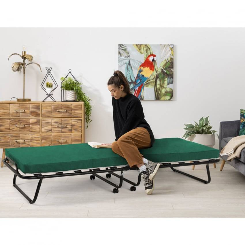 Lettino pieghevole 80x180 cm con materasso e ruote – Radice