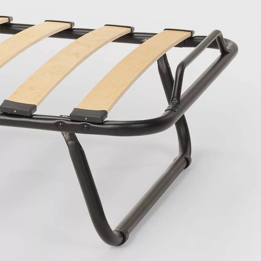 Lettino pieghevole 80x180 cm in microfibra e doghe – Piuma