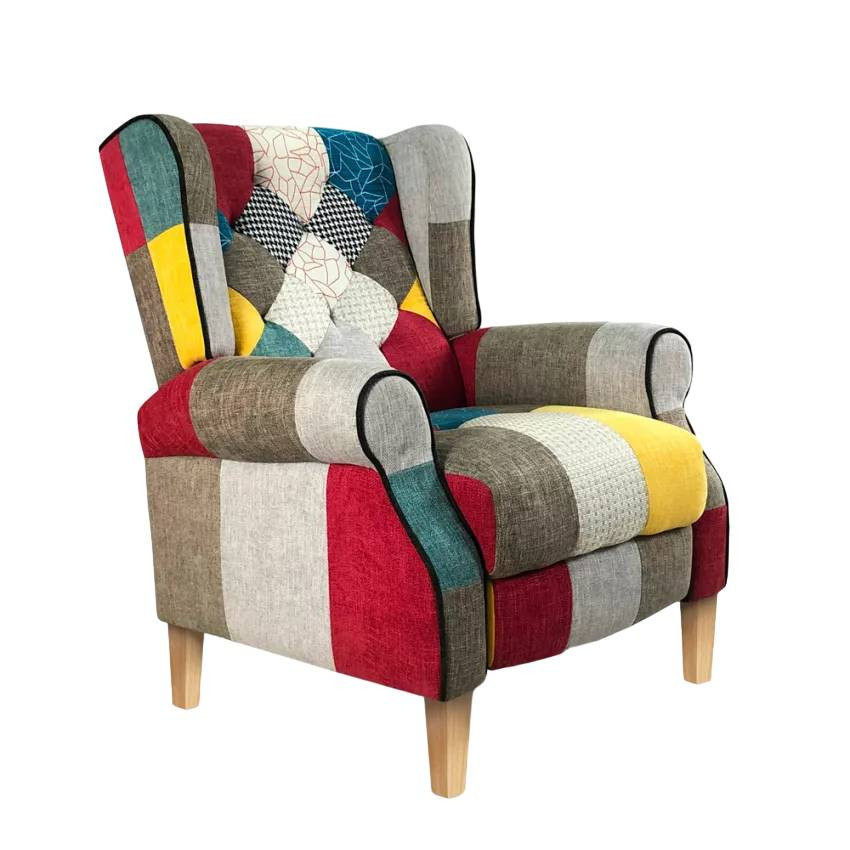 Poltrona bergère reclinabile di design moderno confortevole Urano