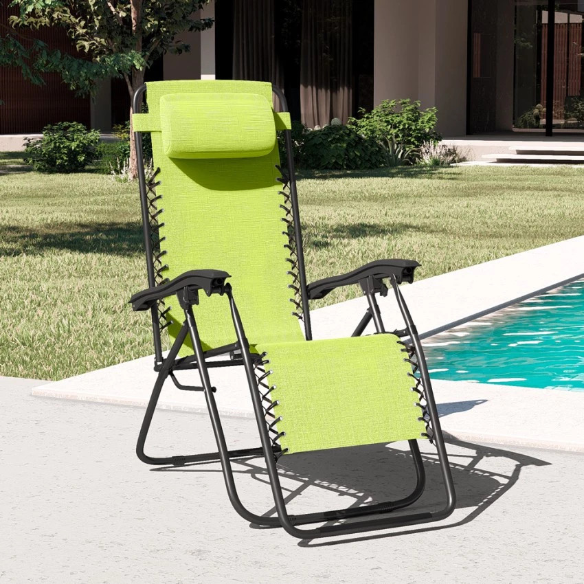 Set 2 sdraio pieghevoli Cancún leggere e confortevoli