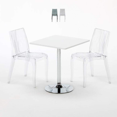 Set tavolo 70x70cm + 2 sedie colorate Lemon Drop Martini