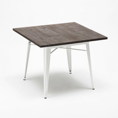 Set tavolo 80x80cm metallo + 4 sedie cucina Ramos Gin Fizz