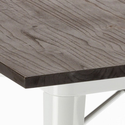 Set tavolo 80x80cm metallo + 4 sedie cucina Ramos Gin Fizz