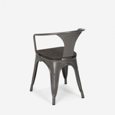 Set tavolo 80x80cm industriale + 4 sedie Pimm’s Punch