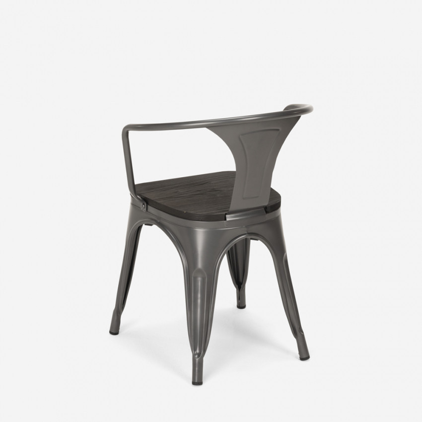 Set tavolo 80x80cm industriale + 4 sedie Pimm’s Punch