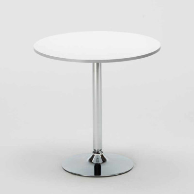 Set tavolo rotondo bianco 70x70cm + 2 sedie Peach Bellini