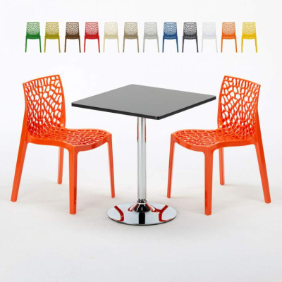 Set tavolo 70x70cm + 2 sedie interni Strawberry Daiquiri