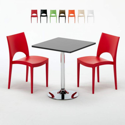 Set tavolo 70x70cm + 2 sedie interni caffè Spicy Margarita