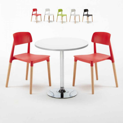 Set tavolo rotondo 70x70cm + 2 sedie Cherry Whiskey Sour