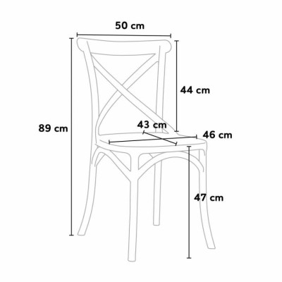 Set tavolo 70x70cm + 2 sedie interni vintage Island Breeze