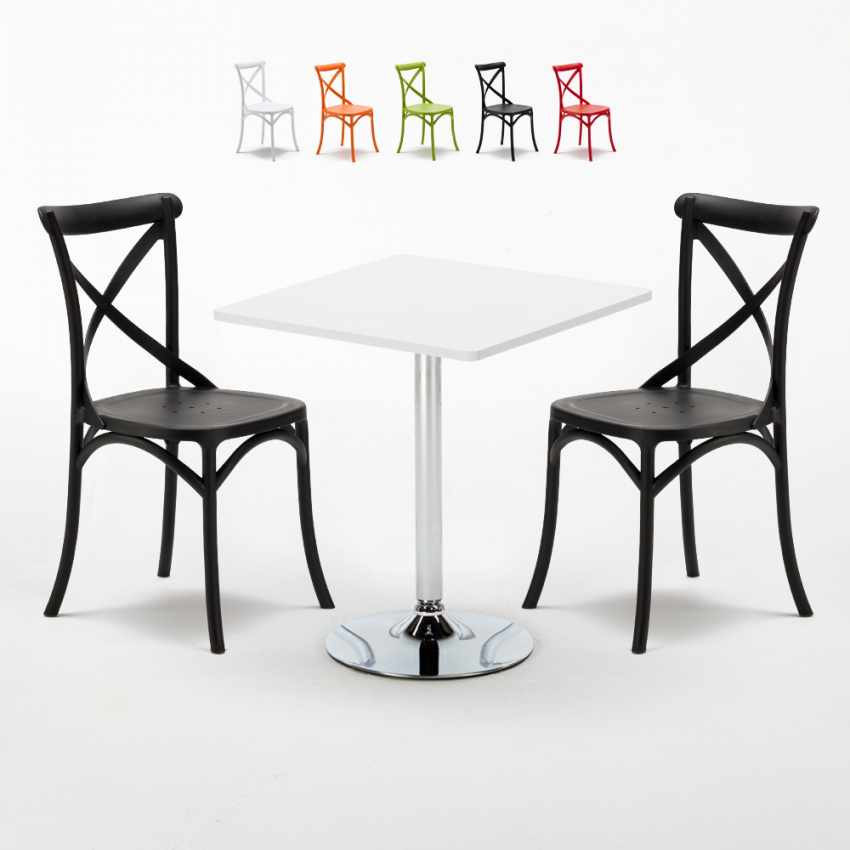Set tavolo 70x70cm + 2 sedie interni vintage Island Breeze