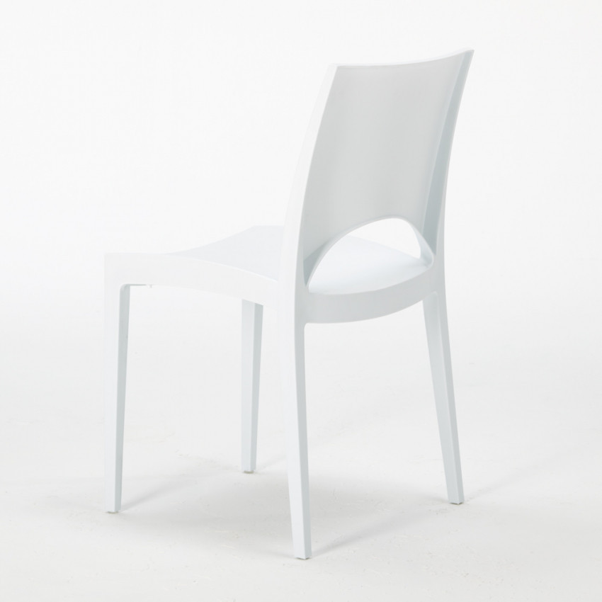 Set tavolo quadrato 90x90cm + 4 sedie polipropilene Limoncello Martini