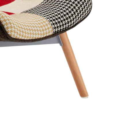 Poltrona patchwork in stile retrò Andromeda in legno robusto Andromeda