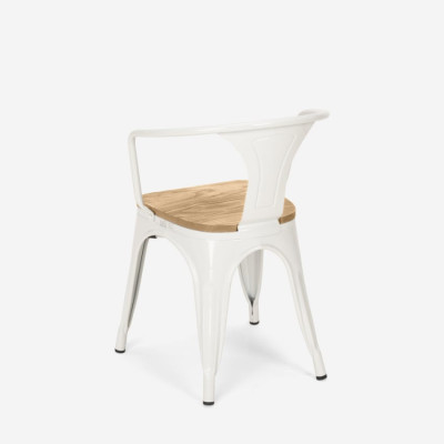Set tavolo quadrato 80x80cm nero + 4 sedie bar Kiwi Mojito