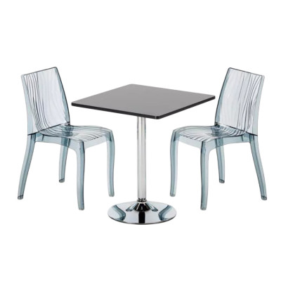 Set tavolo 70x70cm + 2 sedie colorate Rum Punch