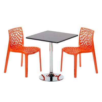 Set tavolo 70x70cm + 2 sedie interni Strawberry Daiquiri