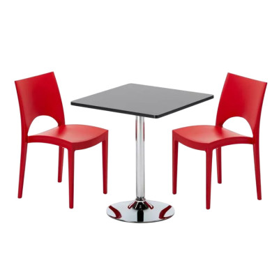 Set tavolo 70x70cm + 2 sedie interni caffè Spicy Margarita