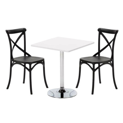 Set tavolo 70x70cm + 2 sedie interni vintage Island Breeze