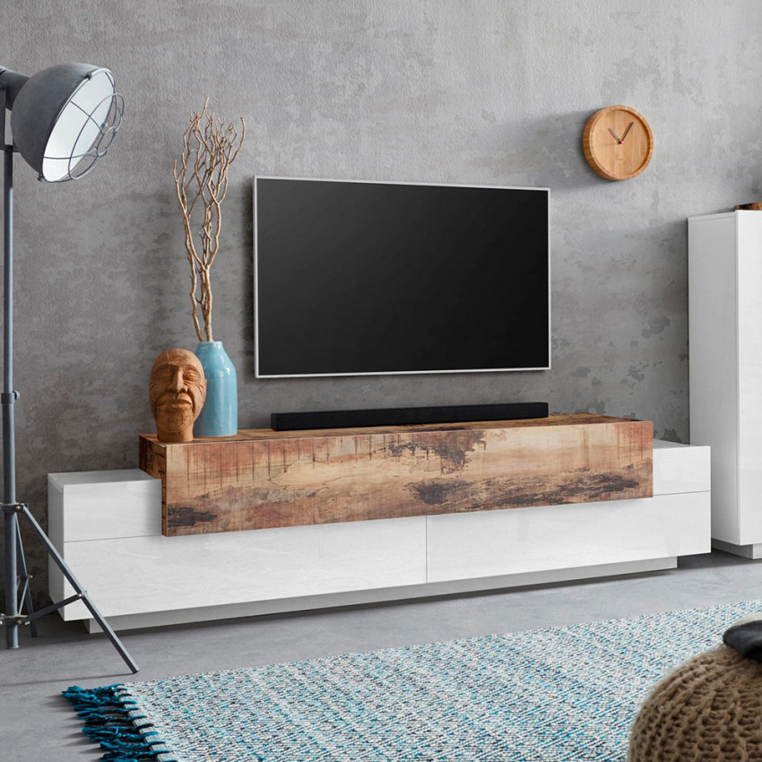 Casamati: Mobile TV Blanco, Design Legno Bianco