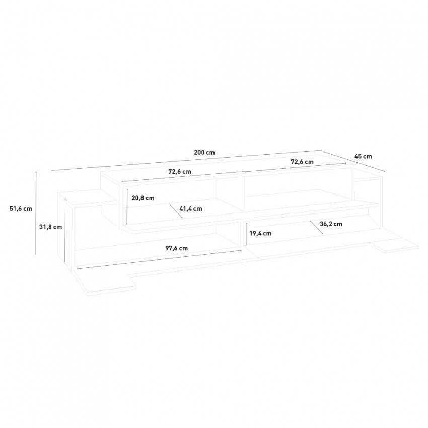 Casamati: Mobile TV Blanco, Design Legno Bianco