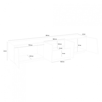 Casamati: Mobile TV Slide 4 Porte Bianco Scorrevole