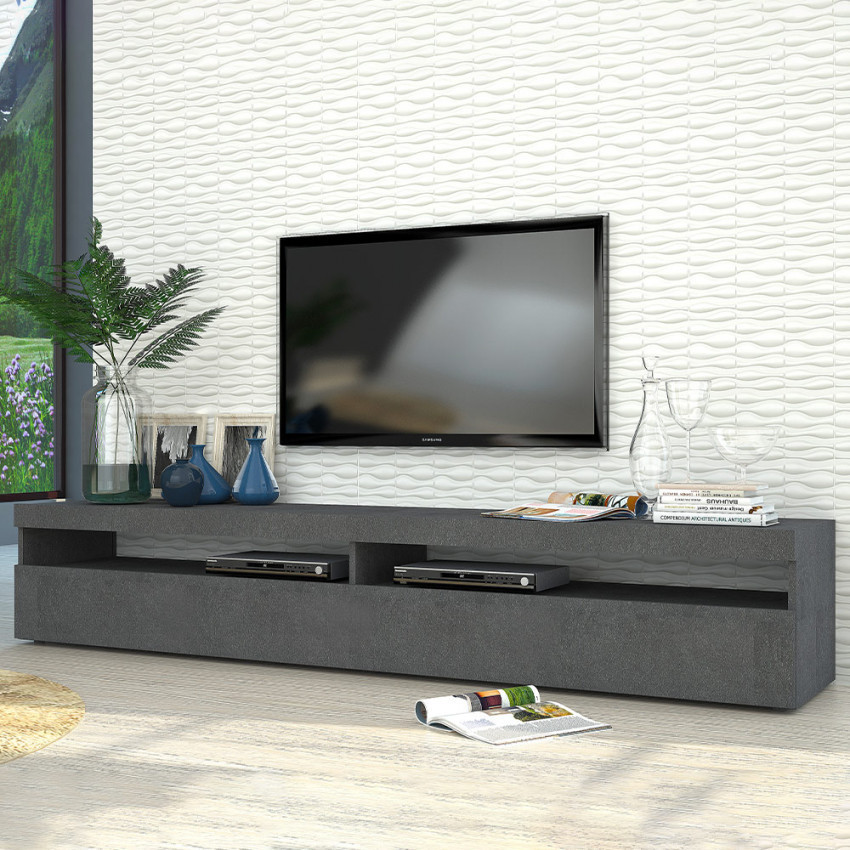 Casamati: Mobile TV Darko antracite 200cm, design moderno