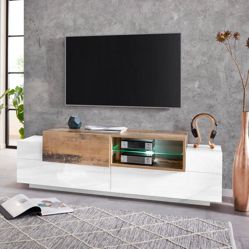 Casamati: Mobile TV Arko 3 Ante Bianco Legno 160cm