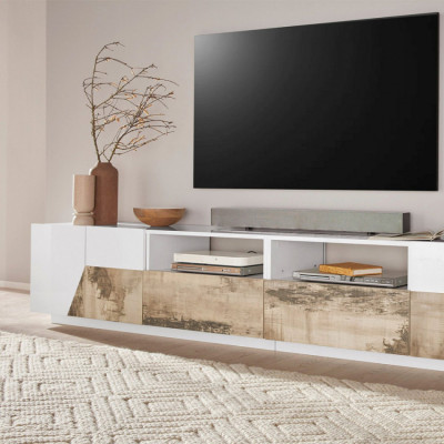 Casamati: Mobile TV Salotto Moderno in Legno Bianco