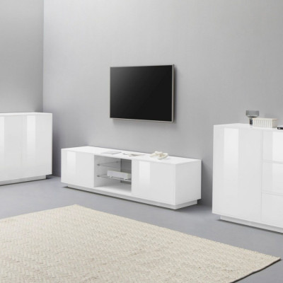 Casamati: Mobile TV Tao 180cm, Design Moderno Bianco