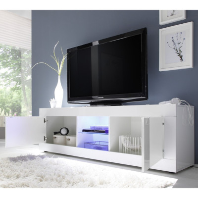 Casamati: Mobile TV Moderno Bianco Lucido 2 Ante