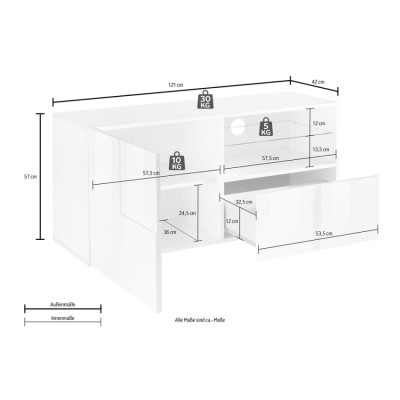 Casamati: Mobile TV moderno Vento antracite