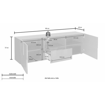 Casamati: Mobile TV 2 porte cassetto design Tecum Sm Nivo