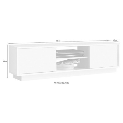 Casamati: Mobile TV Bianco Laccato 138cm Cubic