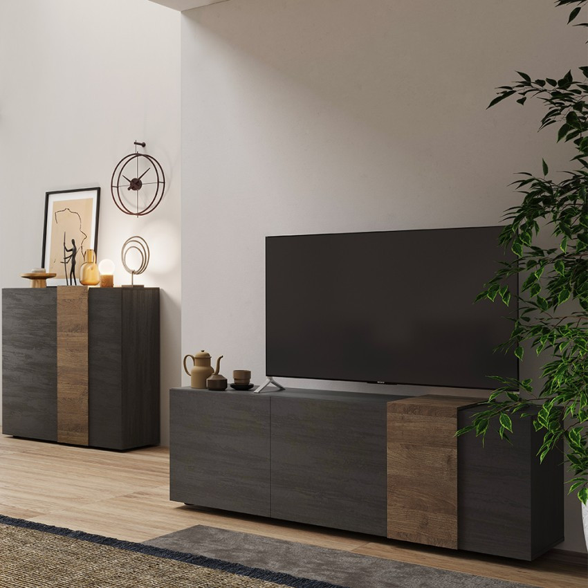 Casamati: Mobile TV Aura 3 Ante in Legno Grigio