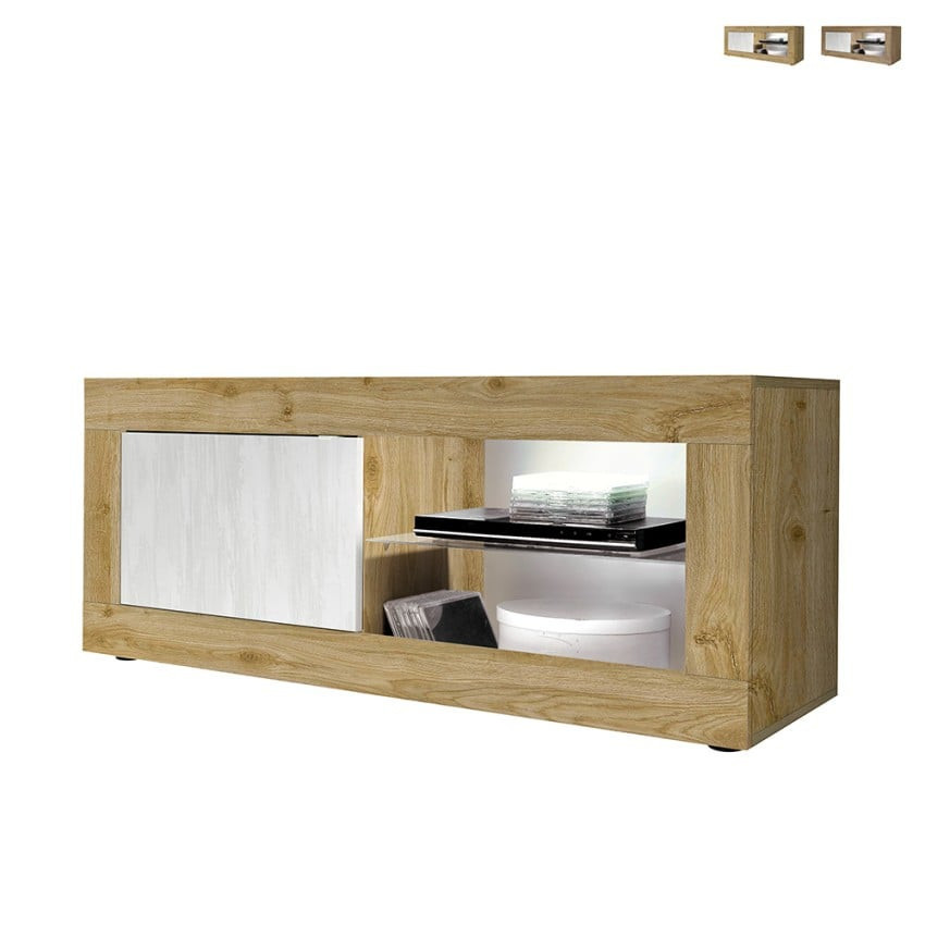 Casamati: Mobile TV Moderno 140x43cm in Legno Bianco