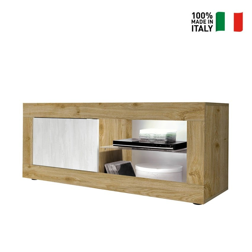 Casamati: Mobile TV Moderno 140x43cm in Legno Bianco