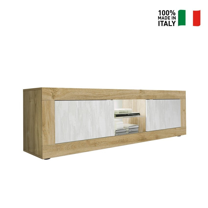 Casamati: Mobile TV Bolt in legno bianco 180cm
