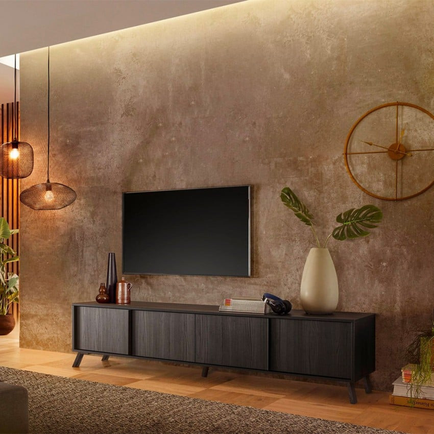 Casamati: Mobile TV moderno 4 porte Oxide 205x48x40cm