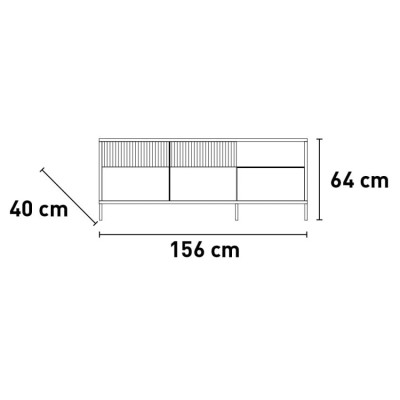 Casamati: Mobile TV moderno Glint 156x40x64cm