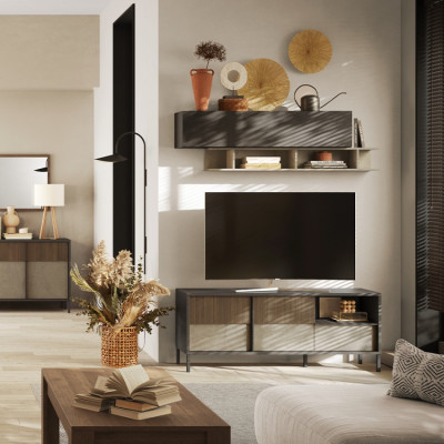 Casamati: Mobile TV moderno Glint 156x40x64cm
