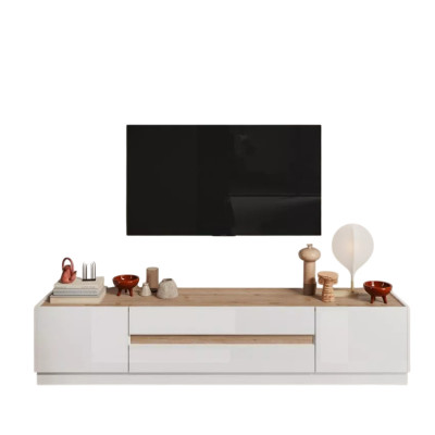 Casamati: Mobile TV Nami in legno con ante e cassetti