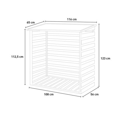 Casamati: Casetta Legna da Ardere 116x65x123cm BoisBox