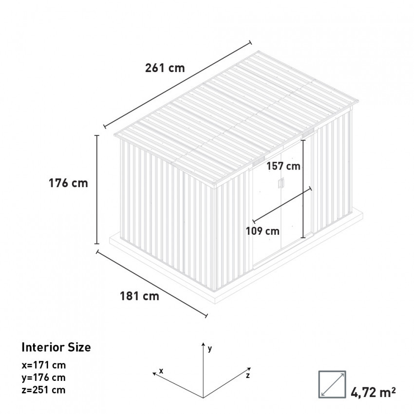 Casamati: Casetta Giardino Zincata SteelGreyBox