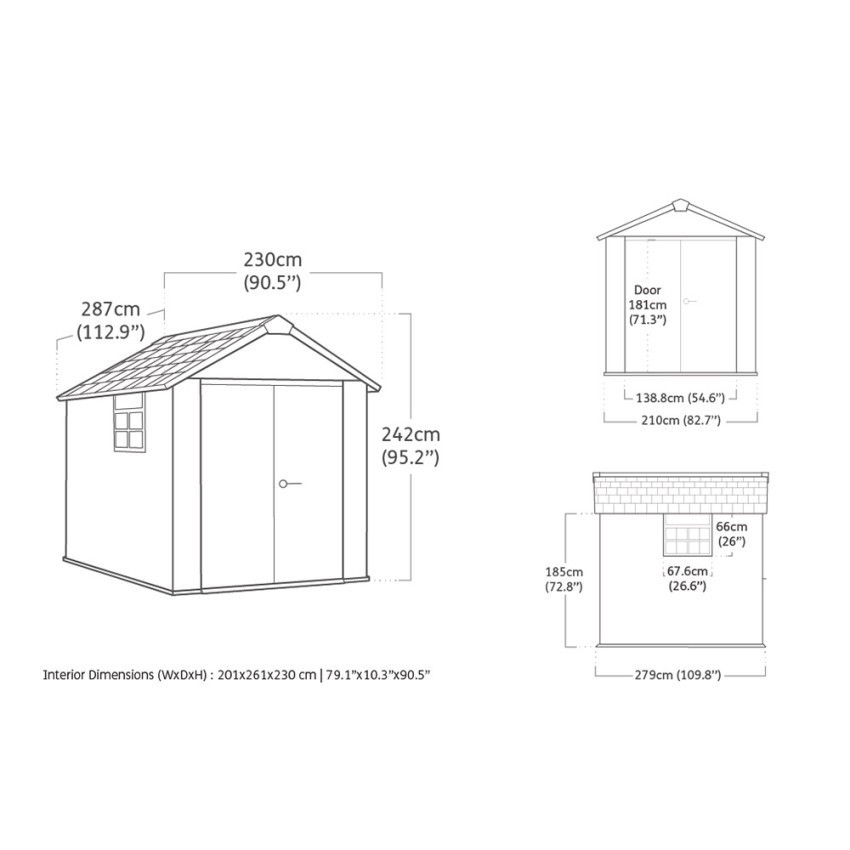 Casamati: Casetta Giardino Resina PVC 230x287x242cm