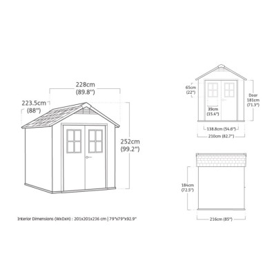 Casamati: Casetta Giardino 228x223x252cm Resina Legno