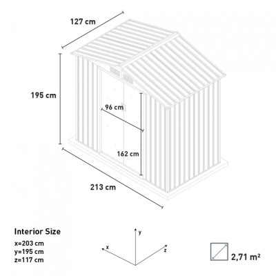 Casamati: Casetta da Giardino SteelLine 213x127x195cm