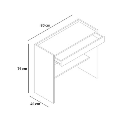 Scrivania studio 80x40 lavoro con cassetto design moderno Beatrice