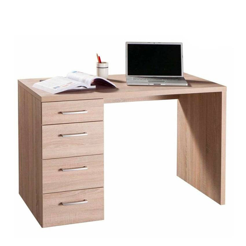 Scrivania moderna in legno con contenitore 4 cassetti design Elena