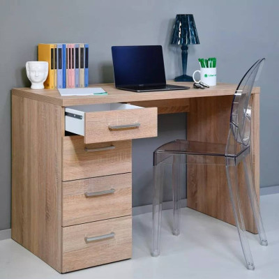 Scrivania moderna in legno con contenitore 4 cassetti design Elena