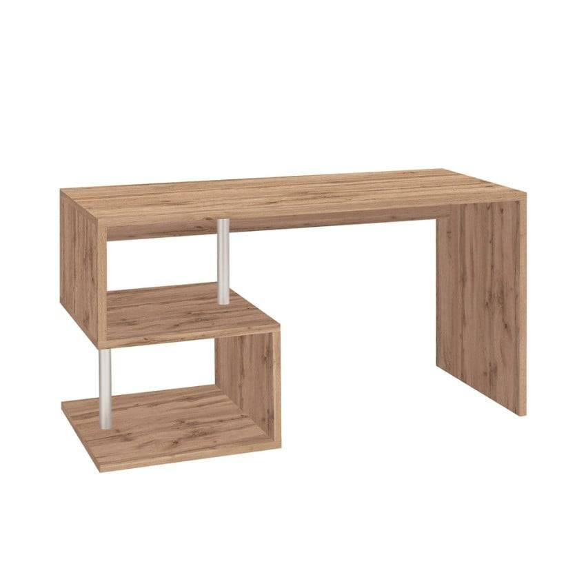 Scrivania in legno di design moderno 140x60cm compatta Ivan